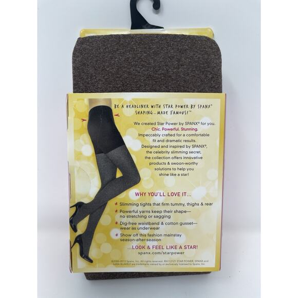 STAR by Spanx Size A Shaping Tights Black Heathered - Picture 3 of 5